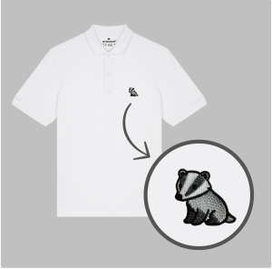 Męska haftowana koszulka polo BORSUK