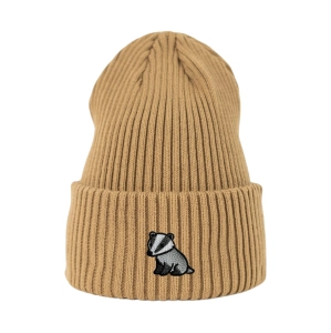 Haftowana czapka beanie - BORSUK