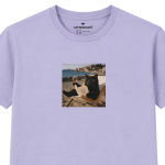 Koszulka z nadrukiem WYLUZOWANY CZARNY KOT