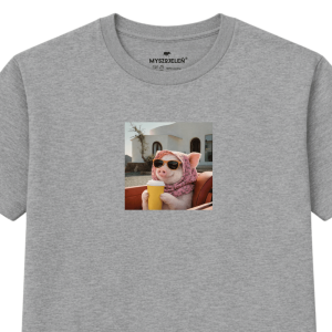 Koszulka z nadrukiem WYLUZOWANA ŚWINKA