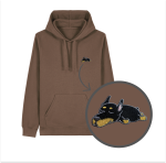 Haftowana bluza z kapturem ŚPIĄCY DOBERMAN