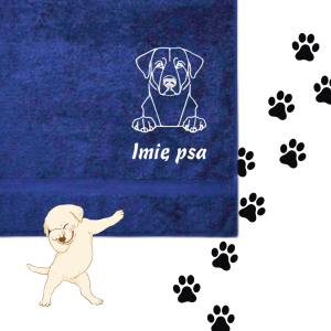 Ręcznik dla pieska - LABRADOR (BLABLADOR) + personalizacja