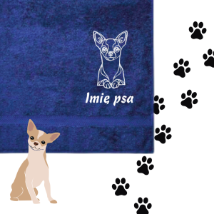 Ręcznik dla pieska - CHIHUAHUA (CZIŁAŁA) + personalizacja