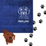 Ręcznik dla pieska - JAMNIK + personalizacja