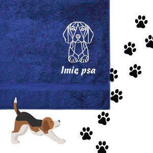 Ręcznik dla pieska - BEAGLE + personalizacja