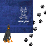 Ręcznik dla pieska - DOBERMAN + personalizacja