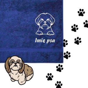 Ręcznik dla pieska - SHIH TZU (SHIHTZU) + personalizacja