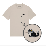 Haftowany T-shirt KOTEK Z MACZETĄ