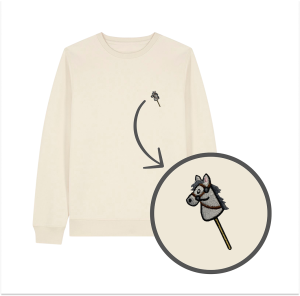 Haftowana bluza HOBBY HORSE BIAŁY KOŃ (bez kaptura)