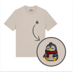 Haftowany T-shirt ZIMOWY PINGWINEK