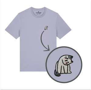 Haftowany T-shirt CIEKAWSKI KOTEK