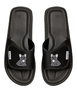 Klapki Kubota BULDOG FRANCUSKI SZARY + personalizacja [RZEPY]