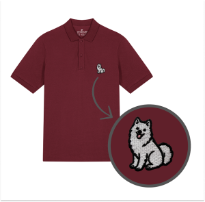 Męska haftowana koszulka polo SAMOYED