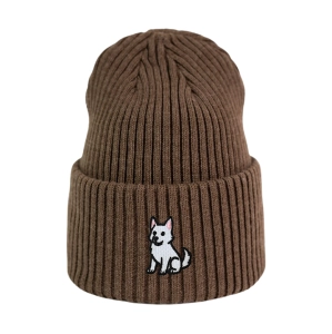 Haftowana czapka beanie - OWCZAREK SZWAJCARSKI