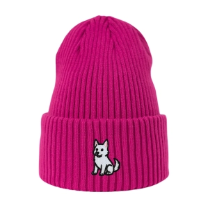 Haftowana czapka beanie - OWCZAREK SZWAJCARSKI