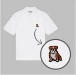 Męska haftowana koszulka polo BULDOG ANGIELSKI