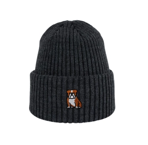 Haftowana dziecięca czapka beanie -  BULDOG ANGIELSKI