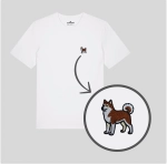Haftowany T-shirt AKITA INU