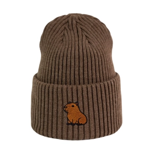 Haftowana czapka beanie - KAPIBARA