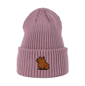 Haftowana czapka beanie - KAPIBARA