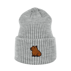 Haftowana czapka beanie - KAPIBARA
