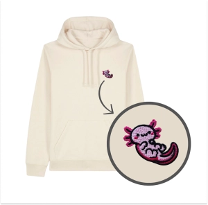 Haftowana bluza z kapturem  AKSOLOTL
