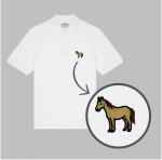 Męska haftowana koszulka polo KOŃ