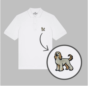 Męska haftowana koszulka polo CHART AFGAŃSKI