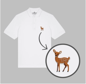Męska haftowana koszulka polo SARENKA BAMBI