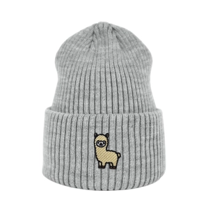 Haftowana czapka beanie - LAMA