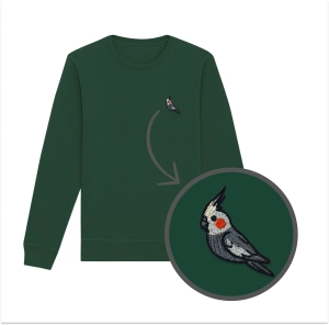 Haftowana bluza PAPUGA NIMFA (bez kaptura)