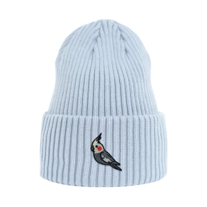 Haftowana czapka beanie - PAPUGA NIMFA