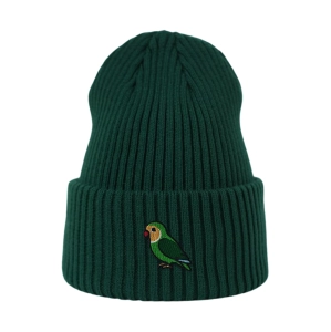 Haftowana czapka beanie - PAPUŻKA NIEROZŁĄCZKA