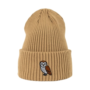 Haftowana czapka beanie - SOWA PODPŁOMYKÓWKA
