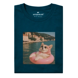 Koszulka z nadrukiem WYLUZOWANY CORGI
