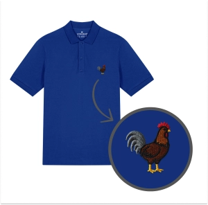 Męska haftowana koszulka polo KOGUT