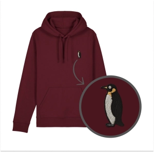 Haftowana bluza z kapturem PINGWIN