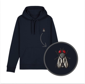 Haftowana bluza z kapturem MUCHA