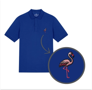 Męska haftowana koszulka polo FLAMING