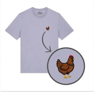 Haftowany T-shirt KURA