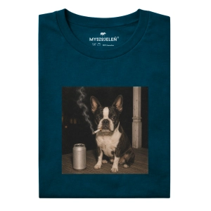 Koszulka z nadrukiem NOCNY BOSTON TERRIER