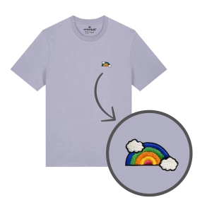Haftowany T-shirt TĘCZA
