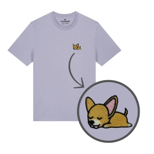 Haftowany T-shirt ŚPIĄCY CHIHUAHUA (CZIŁAŁA)