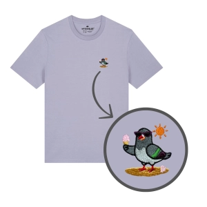 Haftowany T-shirt WAKACYJNY GOŁĄB