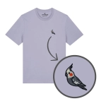 Haftowany T-shirt PAPUGA NIMFA