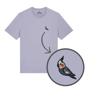 Haftowany T-shirt PAPUGA NIMFA