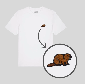 Haftowany T-shirt BÓBR