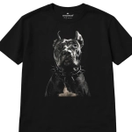 Koszulka z nadrukiem [HALFTONE] TWARDZIEL DOG KANARYJSKI