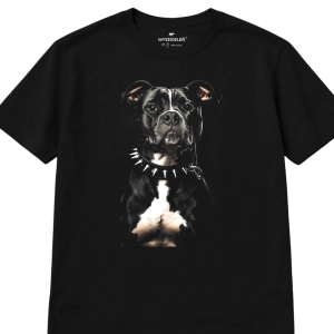 Koszulka z nadrukiem [HALFTONE] TWARDZIEL PITBULL CZARNY