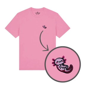 Haftowany T-shirt AKSOLOTL